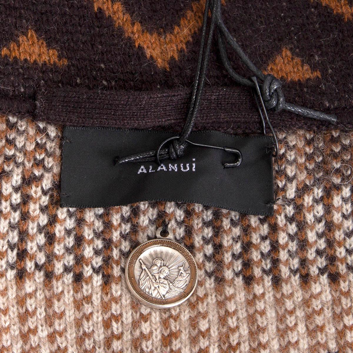 ALANUI beige cashmere THE LONG WAY TO USHUAIA Belted Cardigan Knit Jacket L 2