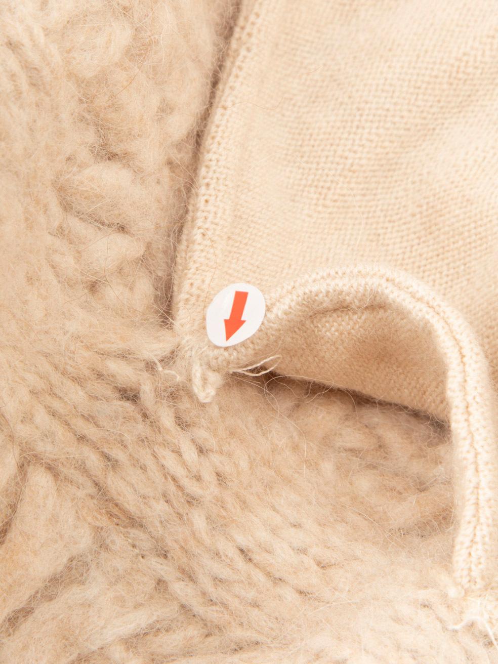 Alanui Beige Wool 'Icon Bandana' Belted Cardigan Size XL For Sale 1