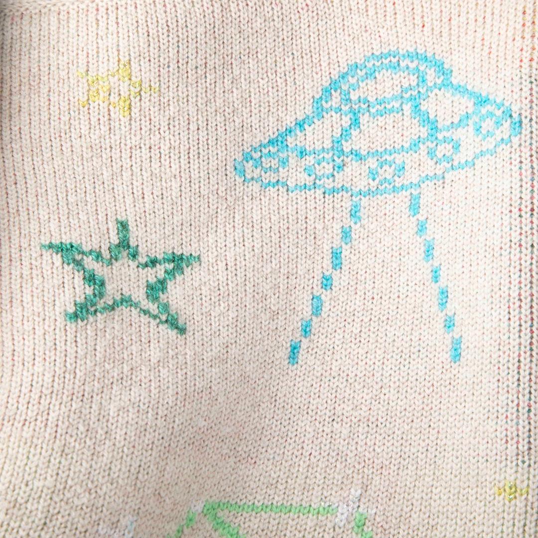 Alanui Cashmere Planet Shooting Star Cardigan Size M In Good Condition In London, GB
