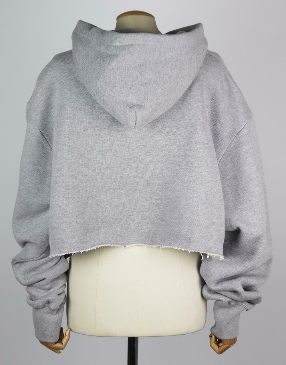 Gray Alanui Embroidered Cotton & Cashmere Blend Hoodie