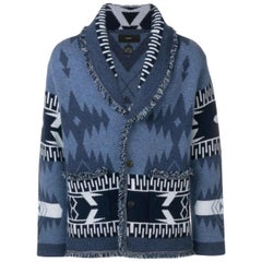 Alanui Fringed Cashmere Jacquard Cardigan