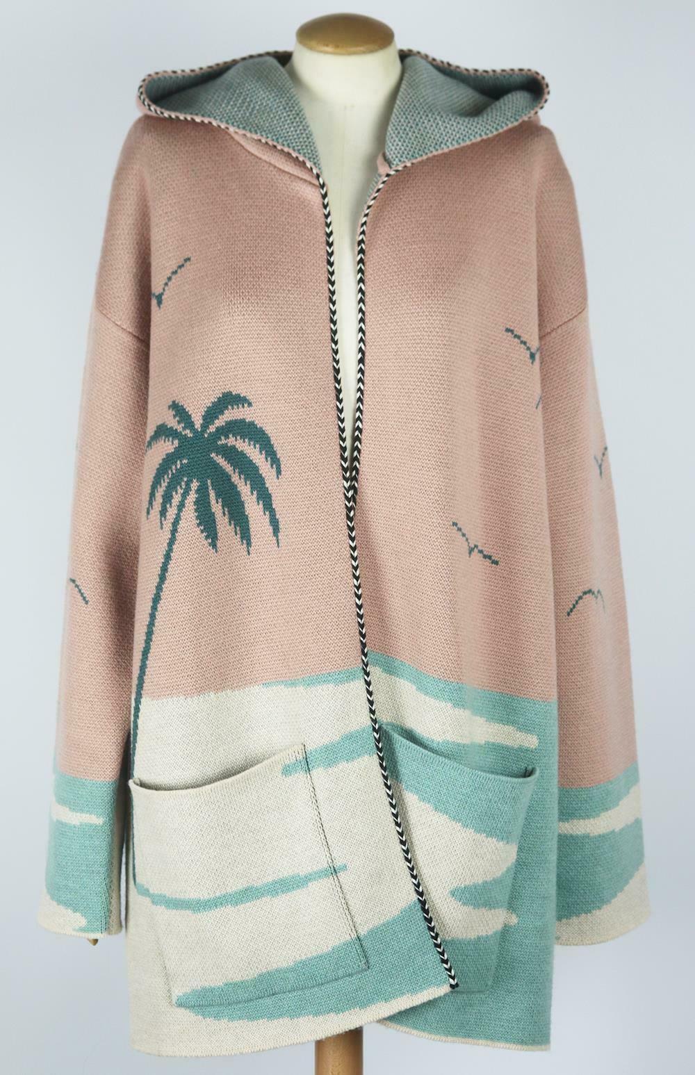 Each one of Alanui's cardigans is a true mark of craftsmanship - this hooded version took four hours just to knit and another five to assemble, made in Italy from six different colored yarns, it has a relaxed silhouette and is jacquard-woven with a