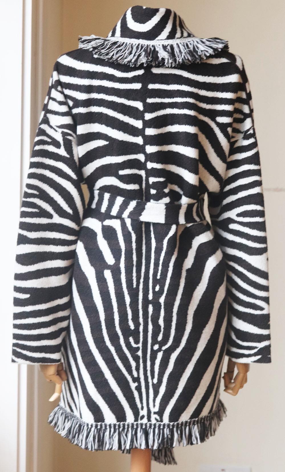 zebra coat cardigan