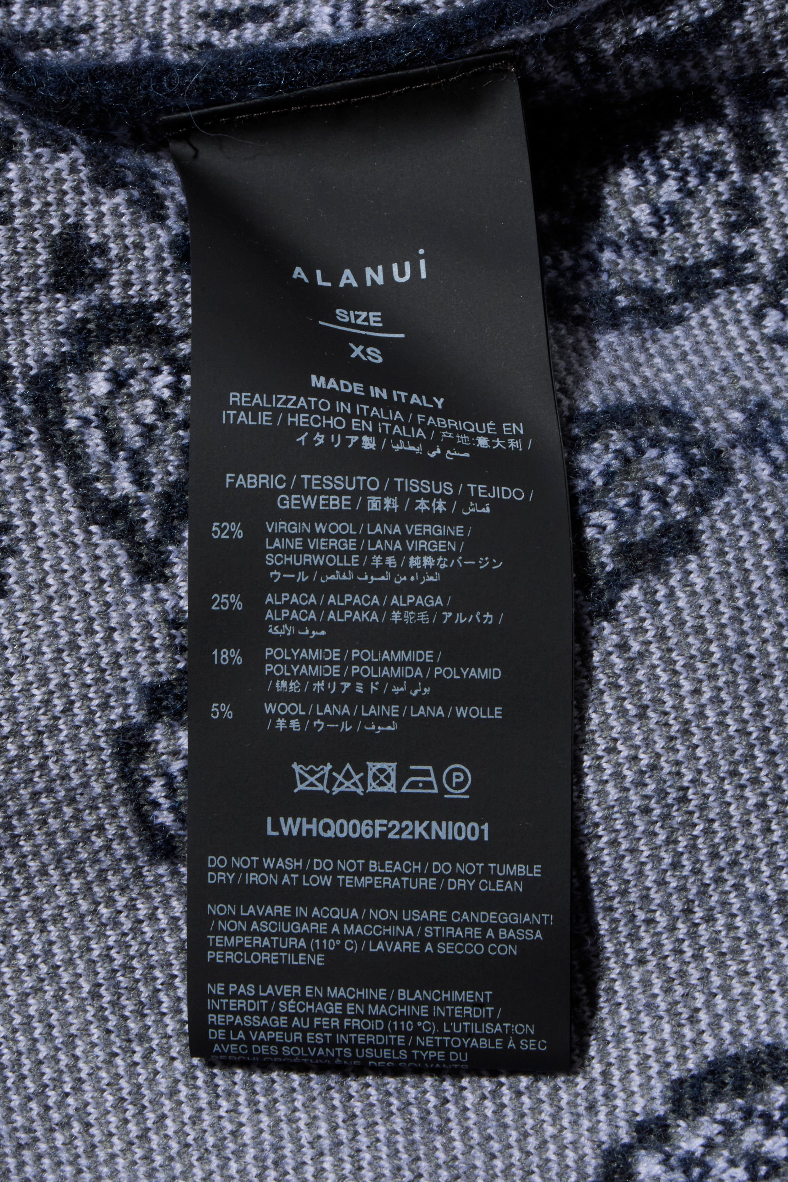 Alanui Navy Bandana Jacquard Wolle-Mischung Bomberjacke FW2022 Größe XS im Angebot 5