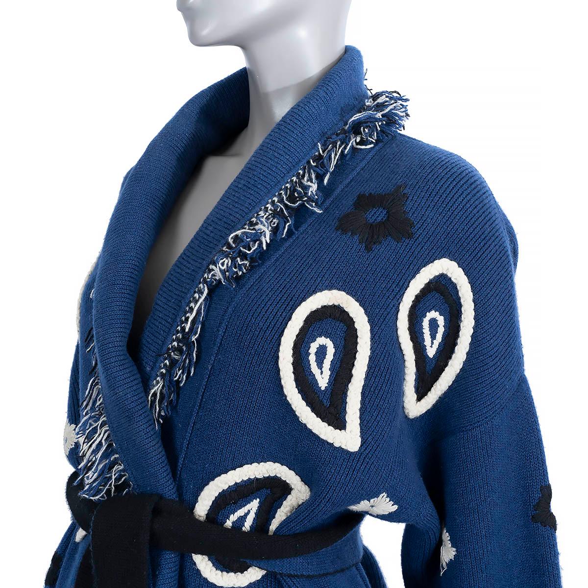 Alanui Bandana jacquard cashmere cardigan - Blue