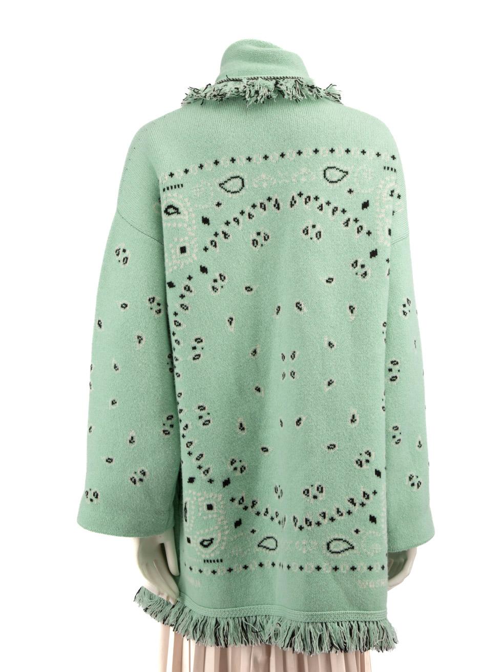 Green Alanui Paisley Print Cashmere Cardigan Size M
