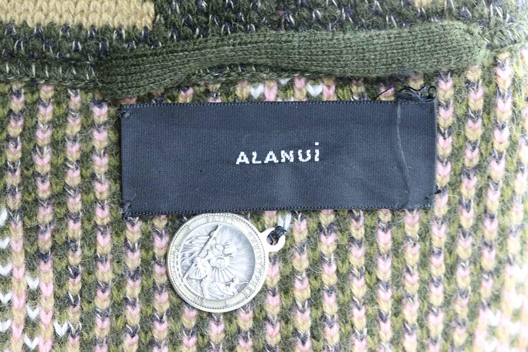 Alanui Saguro Lovers Chaqueta de jacquard de cachemira con cinturón y flecos Pequeña en Excelente Estado en London, GB