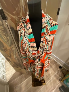 Alanui Sunny Cardigan à rayures avec ceinture Nouveau