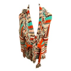 Alanui Sunny Stripes Cardigan with Belt New