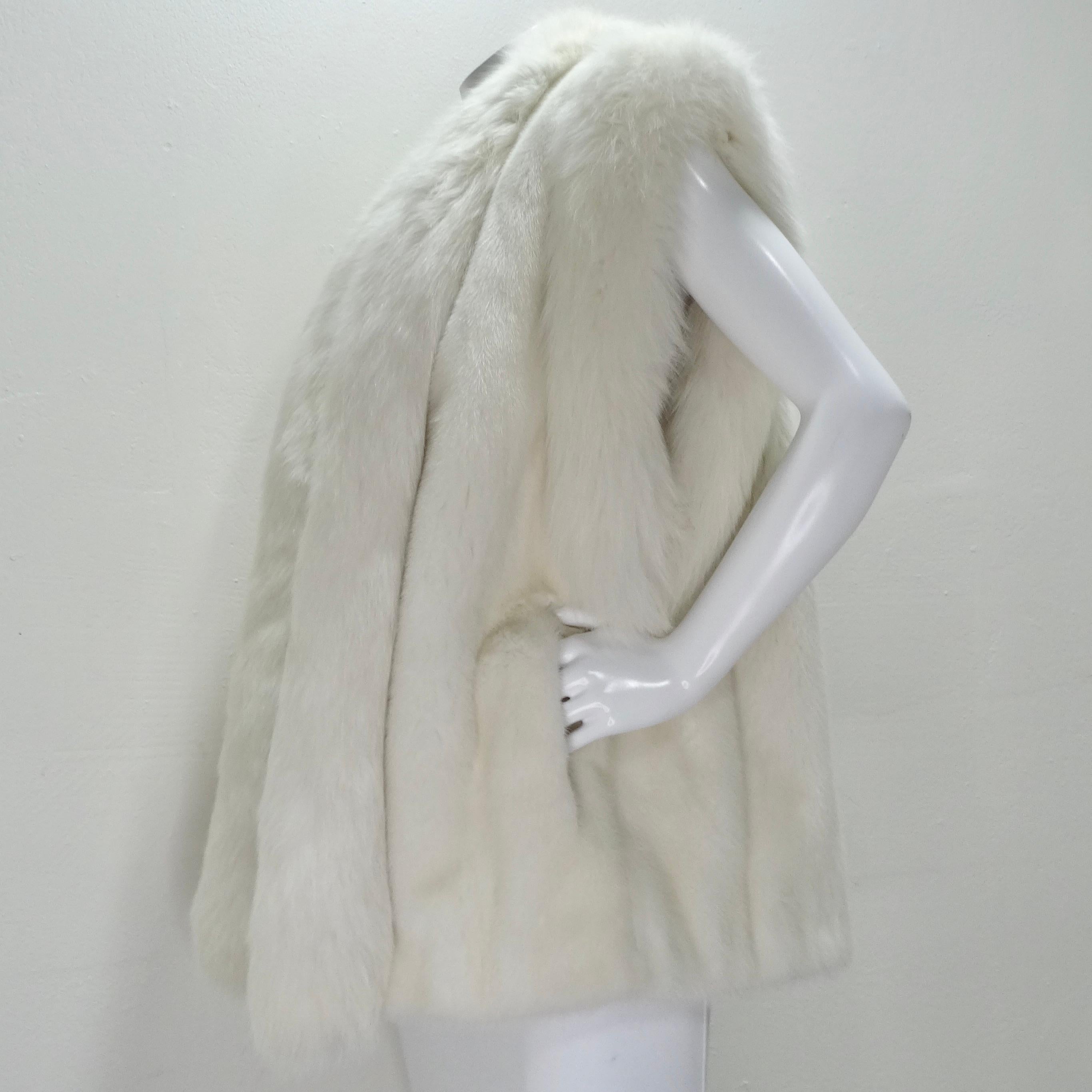 Alaska Fur Gallery White Fur Vest For Sale 2