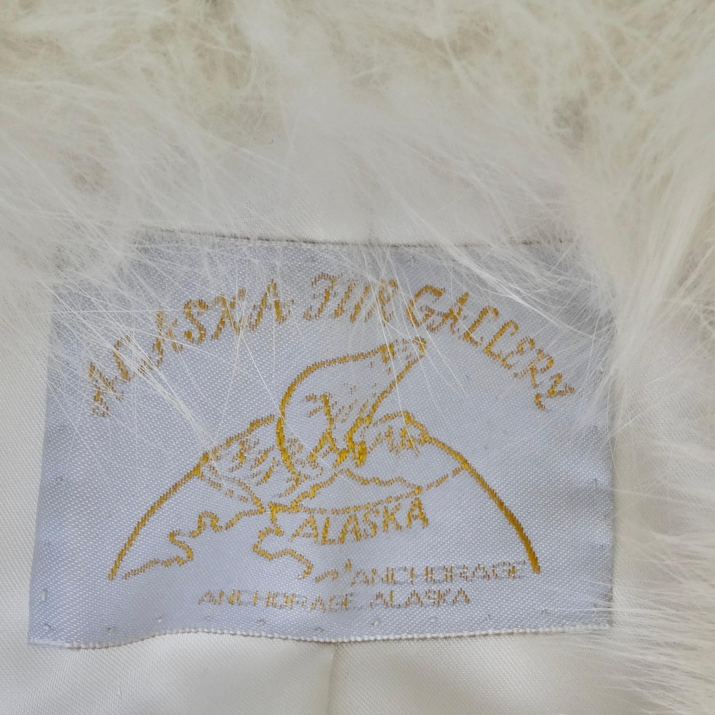 Alaska Fur Gallery White Fur Vest For Sale 4