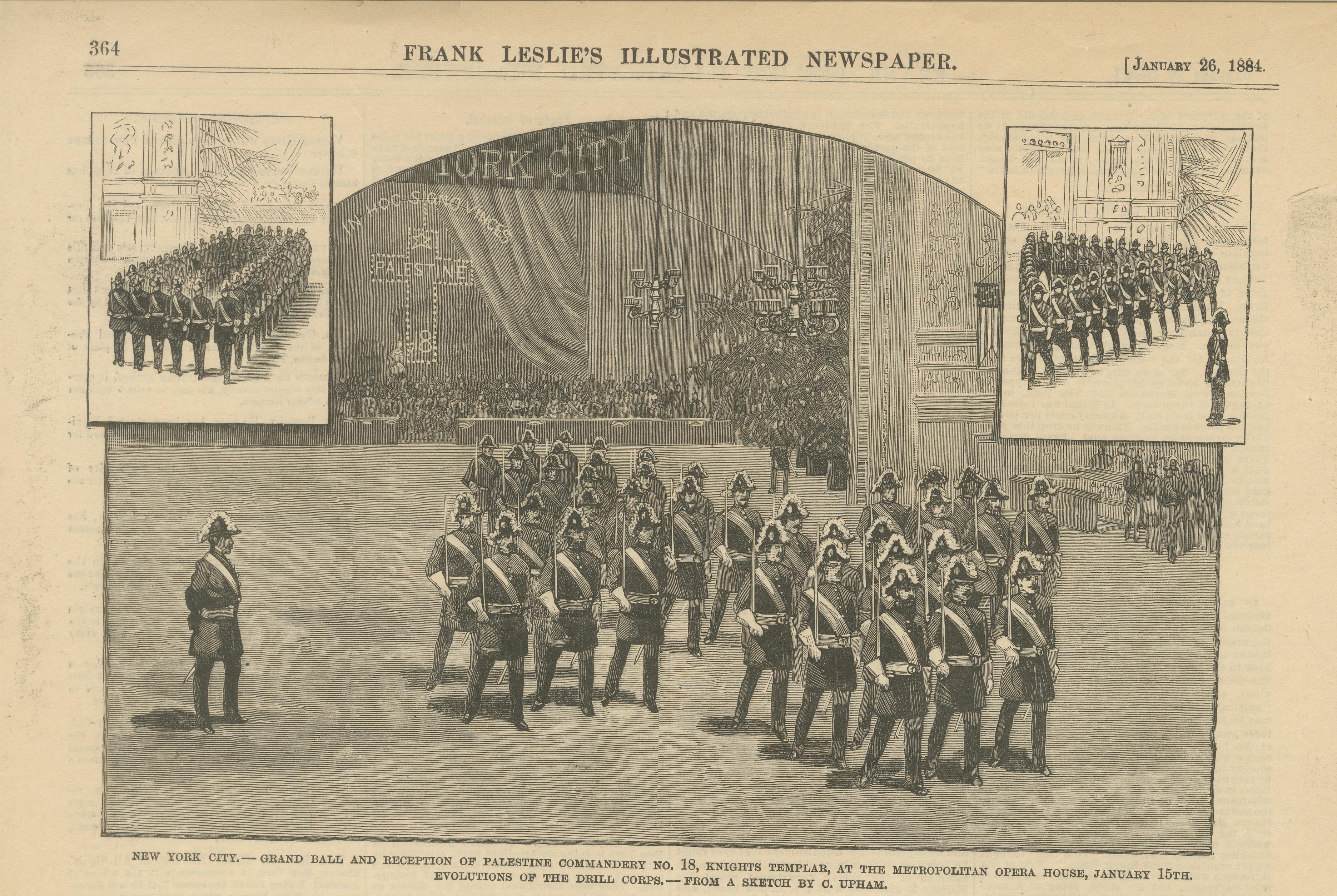 Alaska, King's Island & Palestine Commandery Knights Templar, 1884