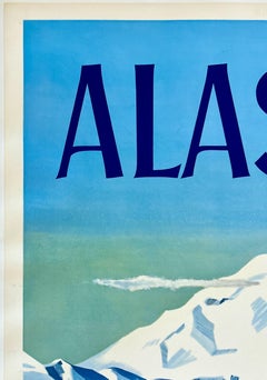 ALASKA - PACIFIC NORTHERN AIRLINES Original Vintage Airline Travel MCM Poster