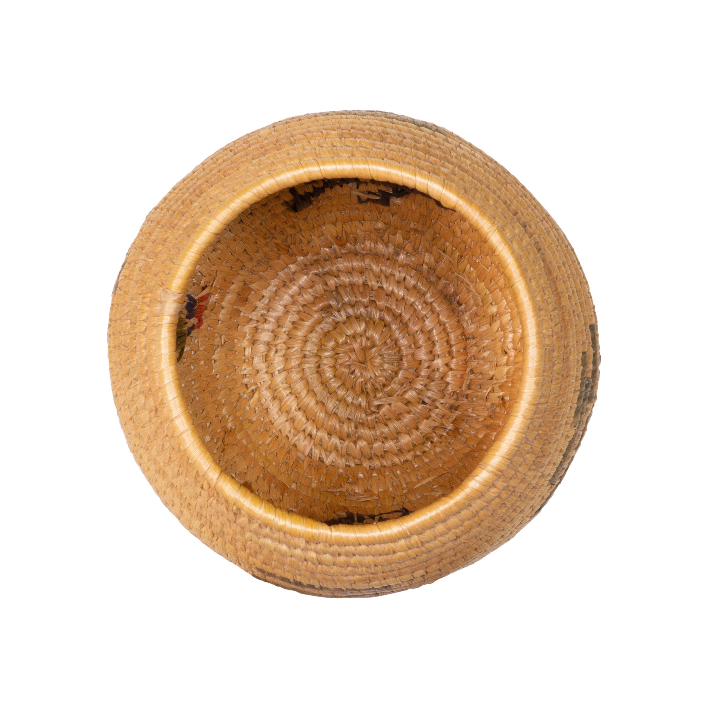 Native American Alaskan Basketry Jar For Sale