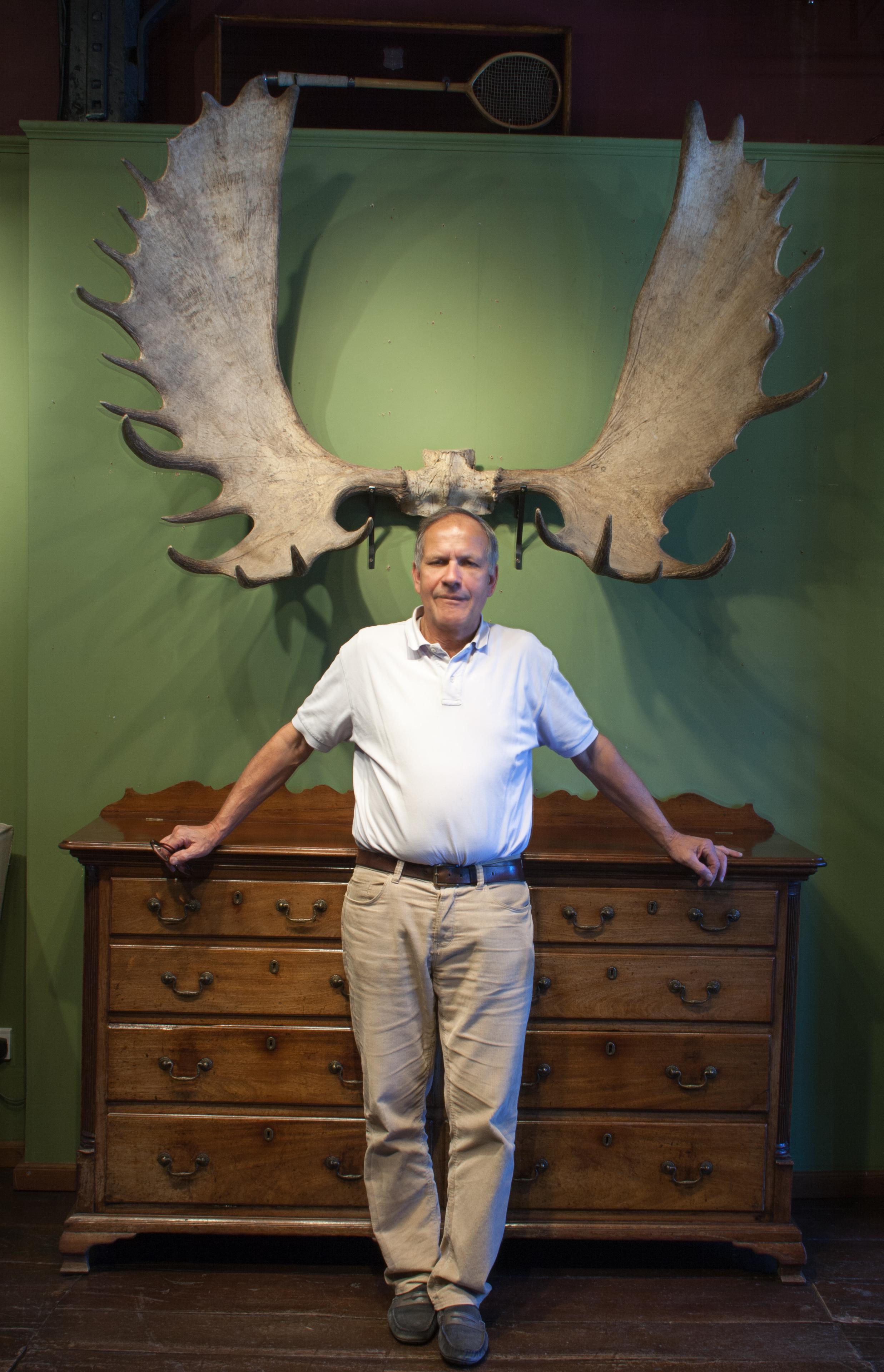 Late 20th Century Alaskan Big Game Trophy Moose Antlers, Elk, Yukon, Boone and Crocket Club Record