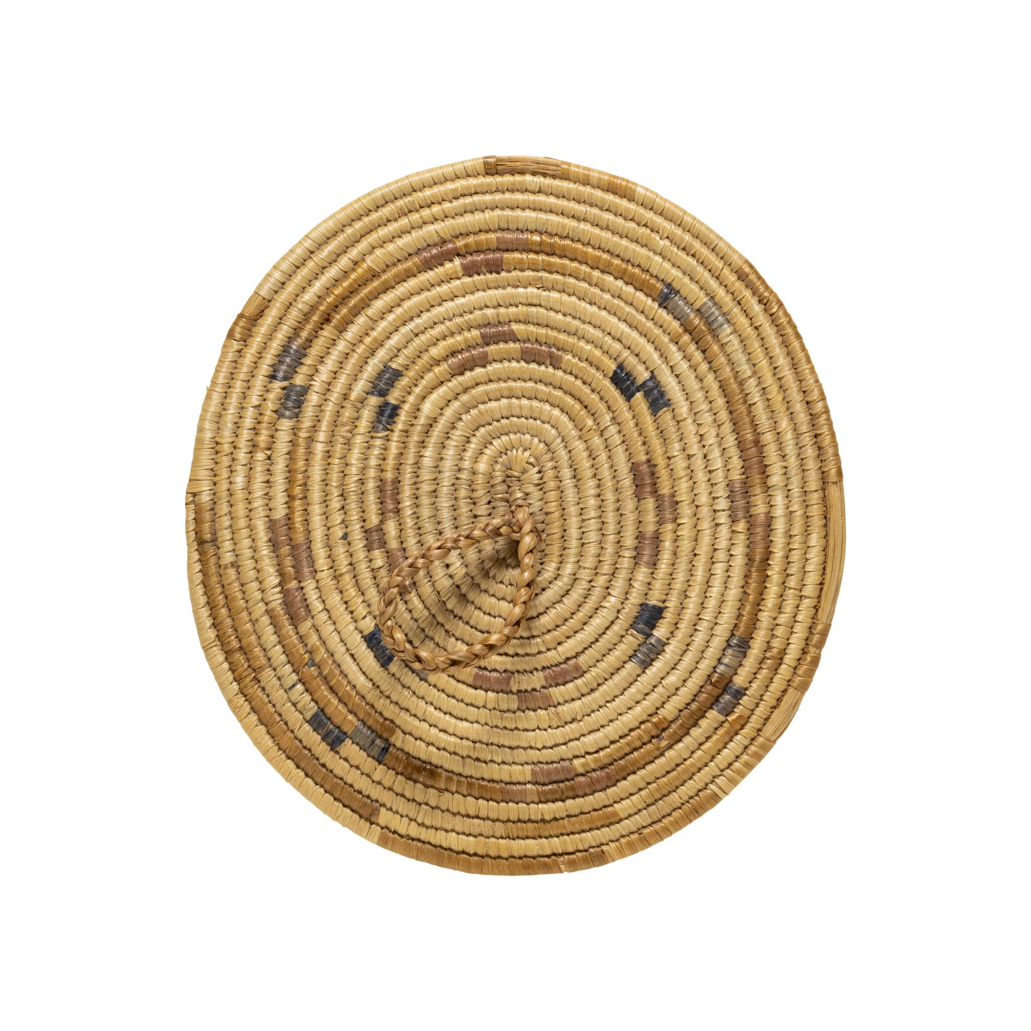 Native American Alaskan Lidded Basket For Sale