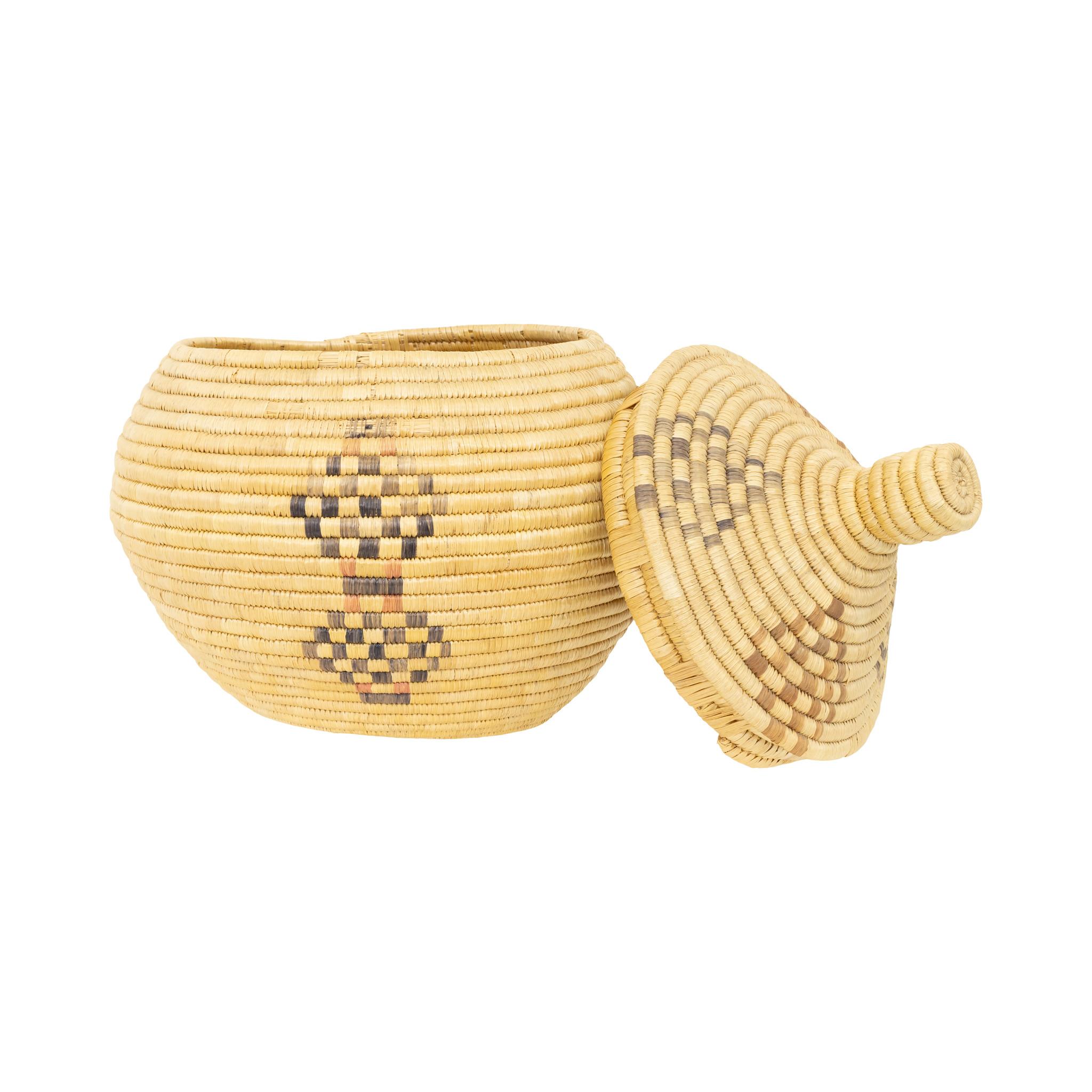 American Alaskan Lidded Basket For Sale