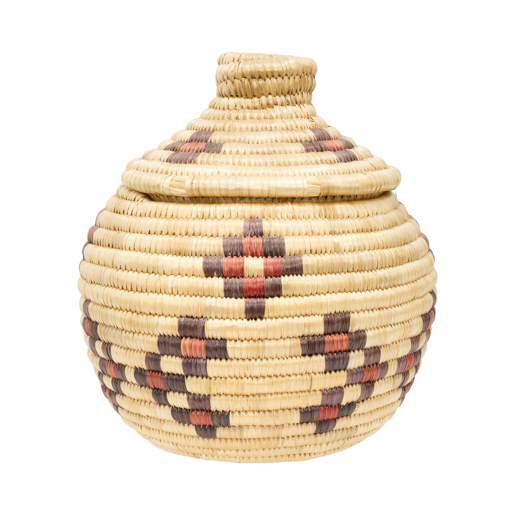 American Alaskan Lidded Basket For Sale