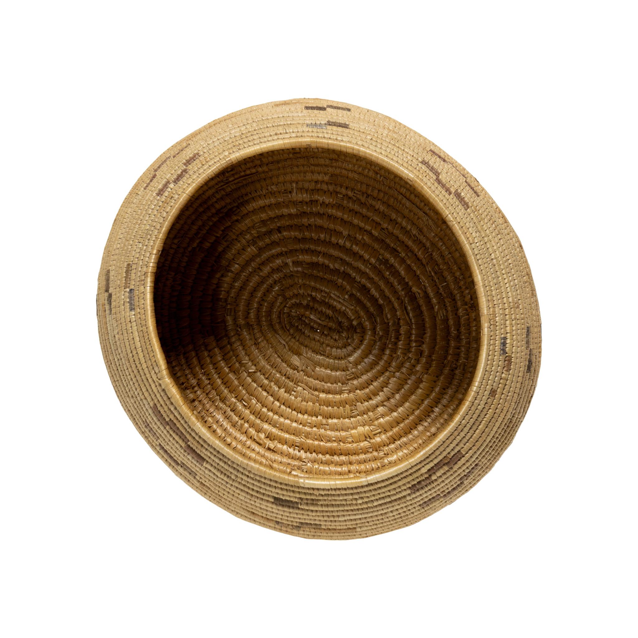 Hand-Woven Alaskan Lidded Basket For Sale