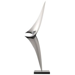 Scultura astratta minimalista in acciaio inossidabile Alata Celesti