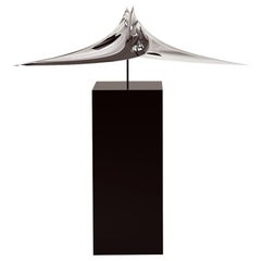 Alata Cubus Polished Stainless Steel Abstract Sculpture