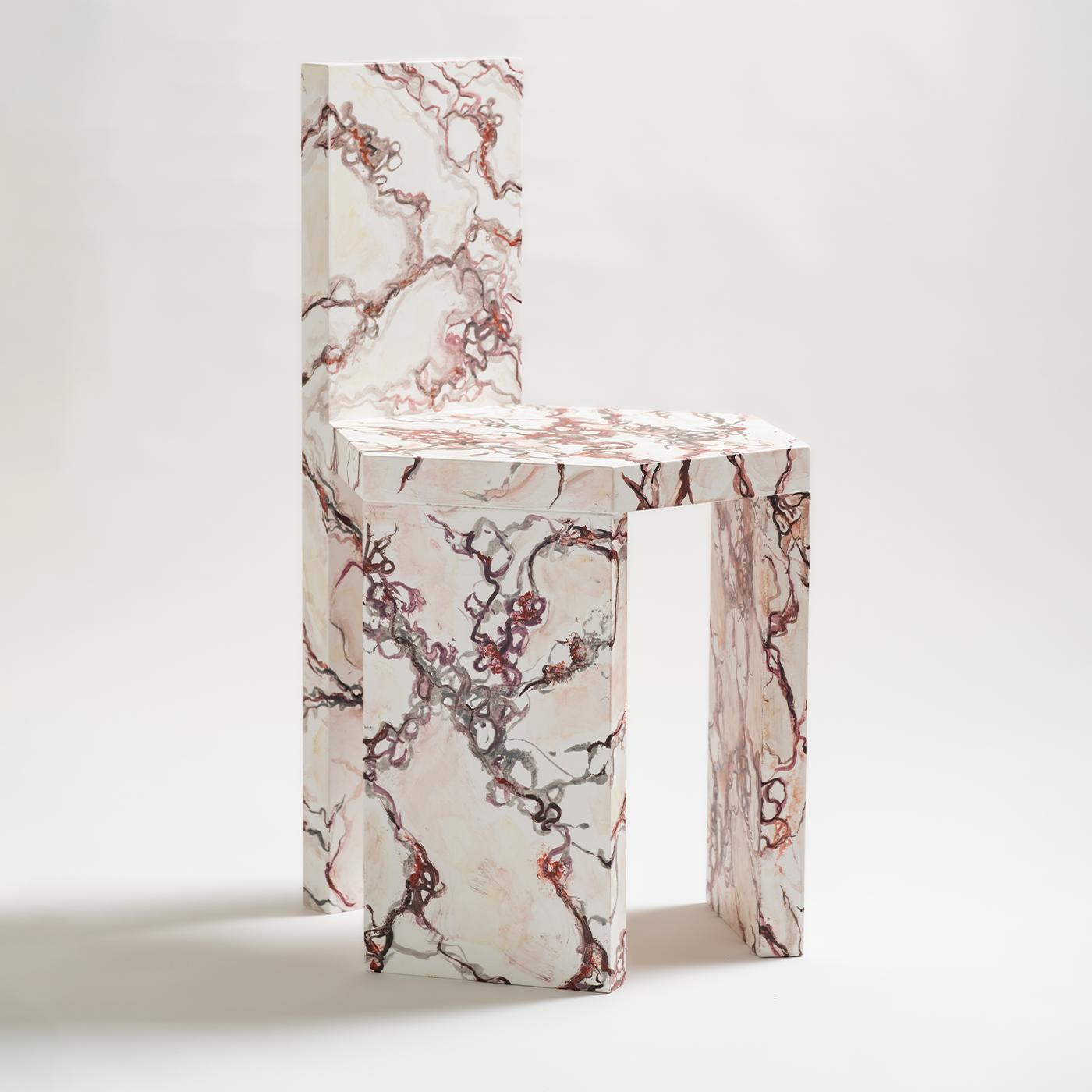 Italian Alata Wooden Chair For Sale