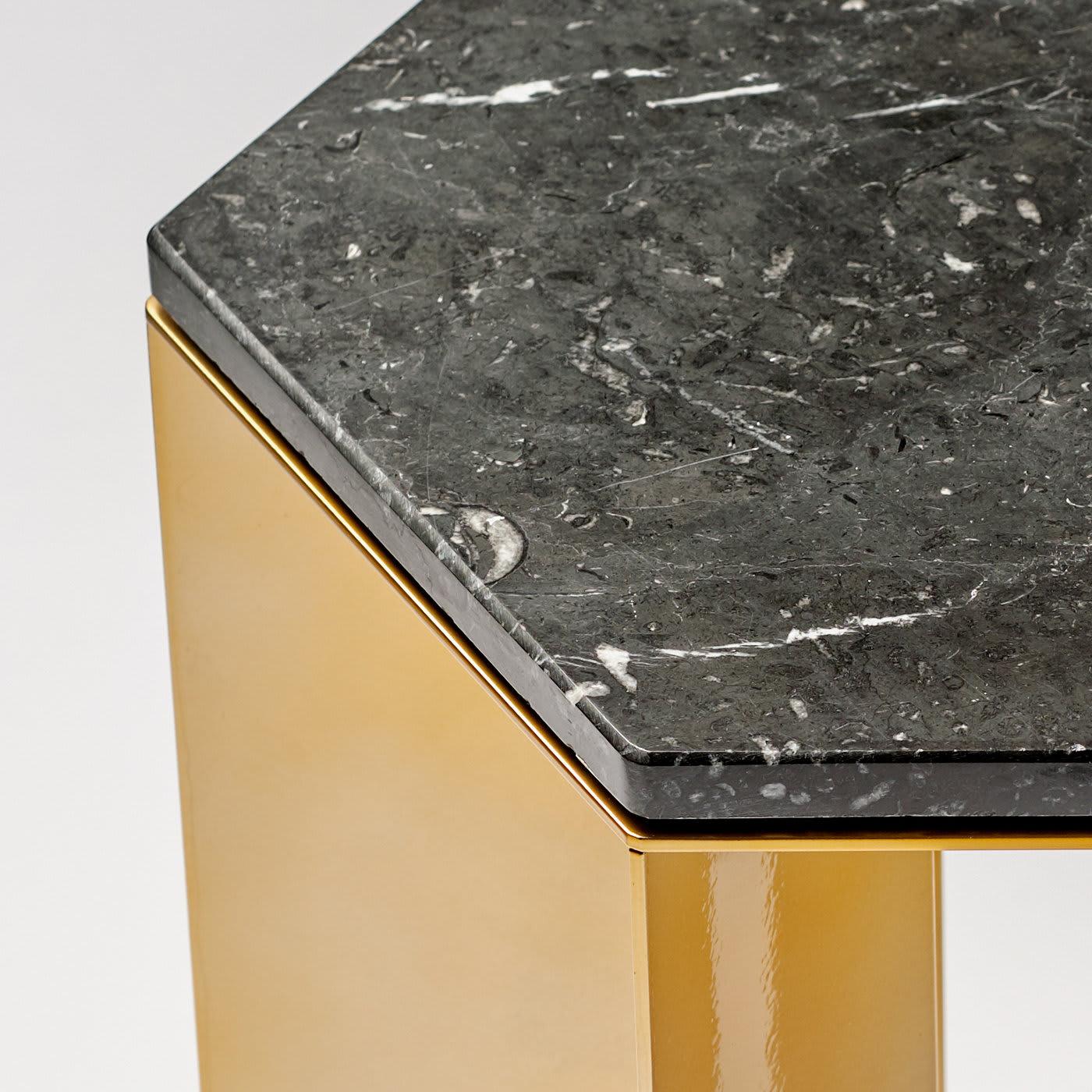 Italian Alato Black and Gold Side Table by Antonio Saporito For Sale