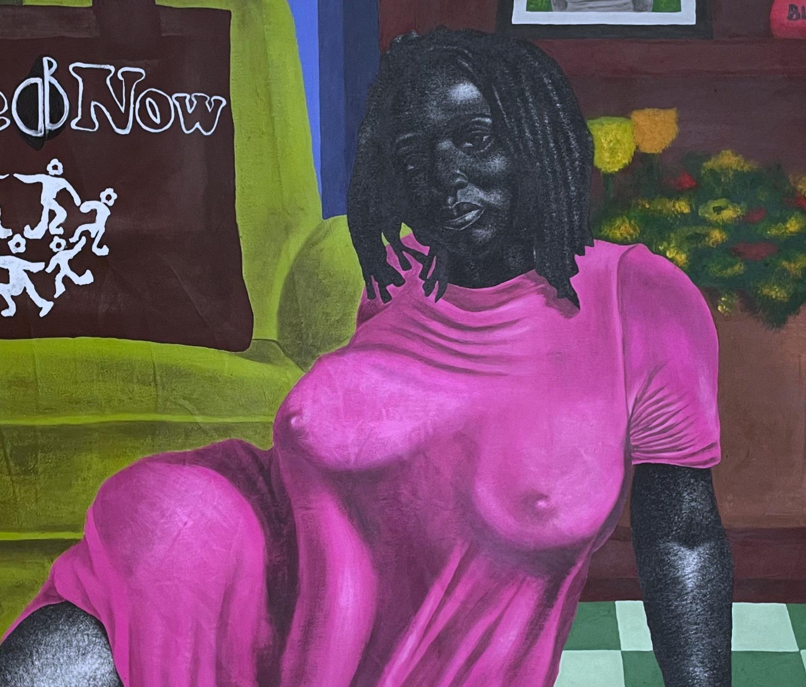 Esperanza - Siglo XXI, Contemporáneo, Retrato Figurativo, Moderno, Mujer, Moda en venta 4