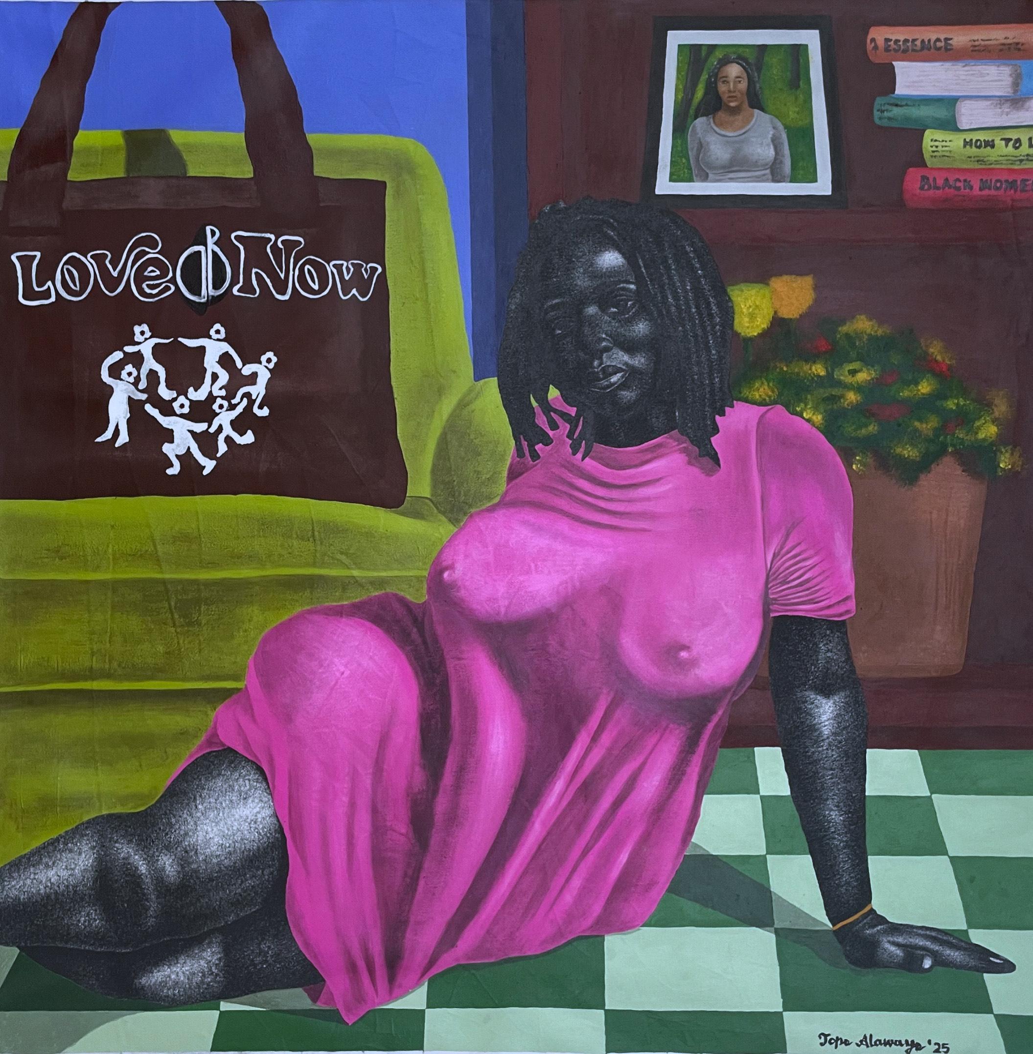 Esperanza - Siglo XXI, Contemporáneo, Retrato Figurativo, Moderno, Mujer, Moda - Mixed Media Art de Alawaye Tope