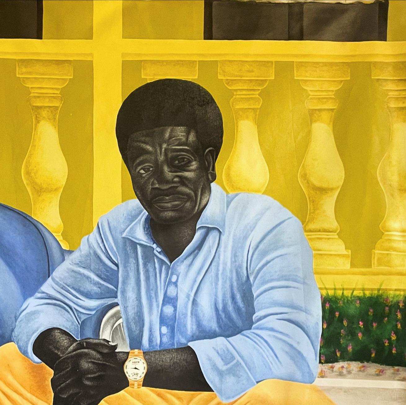 La Vielle Ame (El Alma Vieja) - Siglo XXI, Contemporáneo, Figurativo, Moderno - Portrait Painting Beige de Alawaye Tope