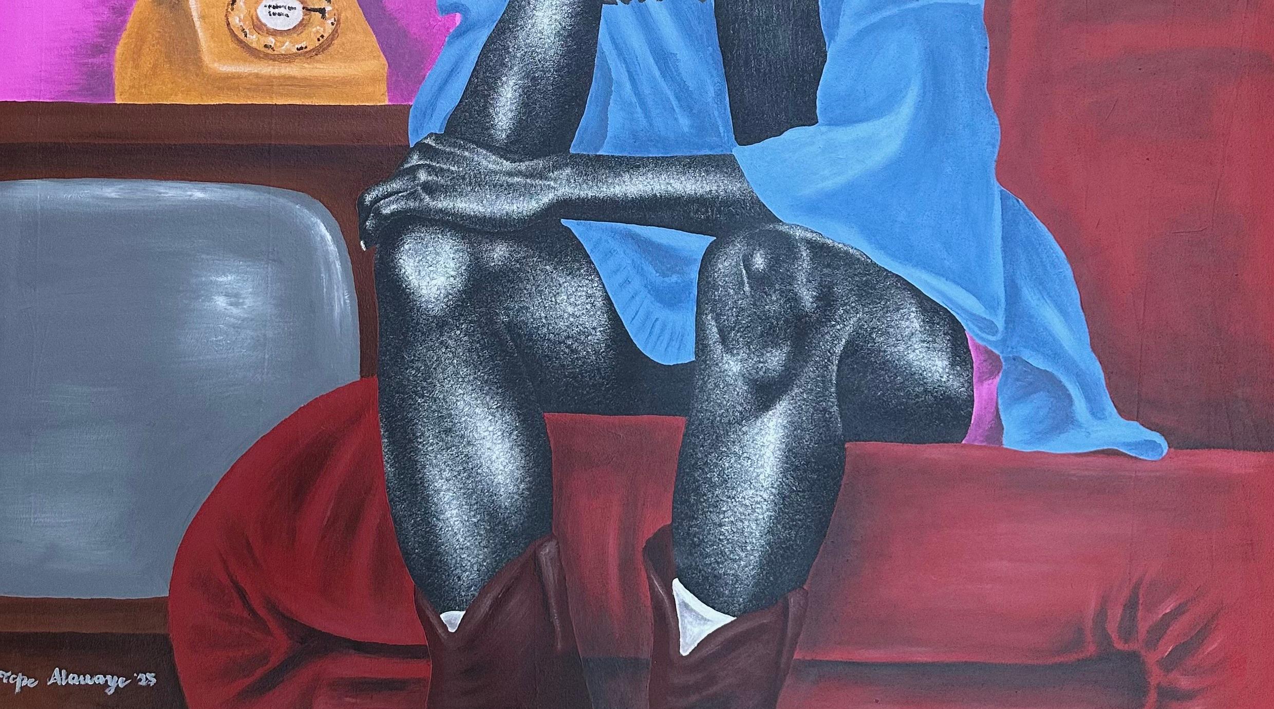 Longing 2 -21st Century, Contemporary, Figurative Portrait, Modern Women Fashion For Sale 2