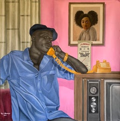 Anhelo -Siglo XXI, Contemporáneo, Retrato Figurativo, Moderno, Hombres, Moda
