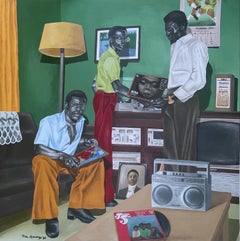 Union of Black Brothers -21st Century, Contemporary, Figurative Modern, Love Men