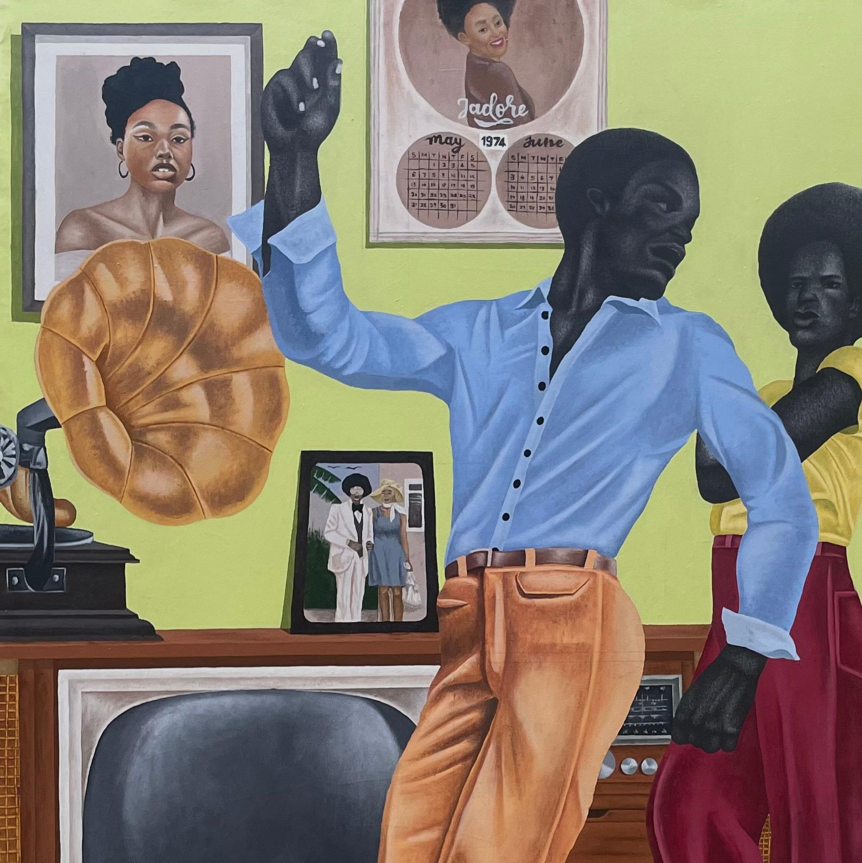 Com'è l'amore nero 3 - XXI secolo, Contemporaneo, Figurativo, Moderno - Painting di Alawaye Tope