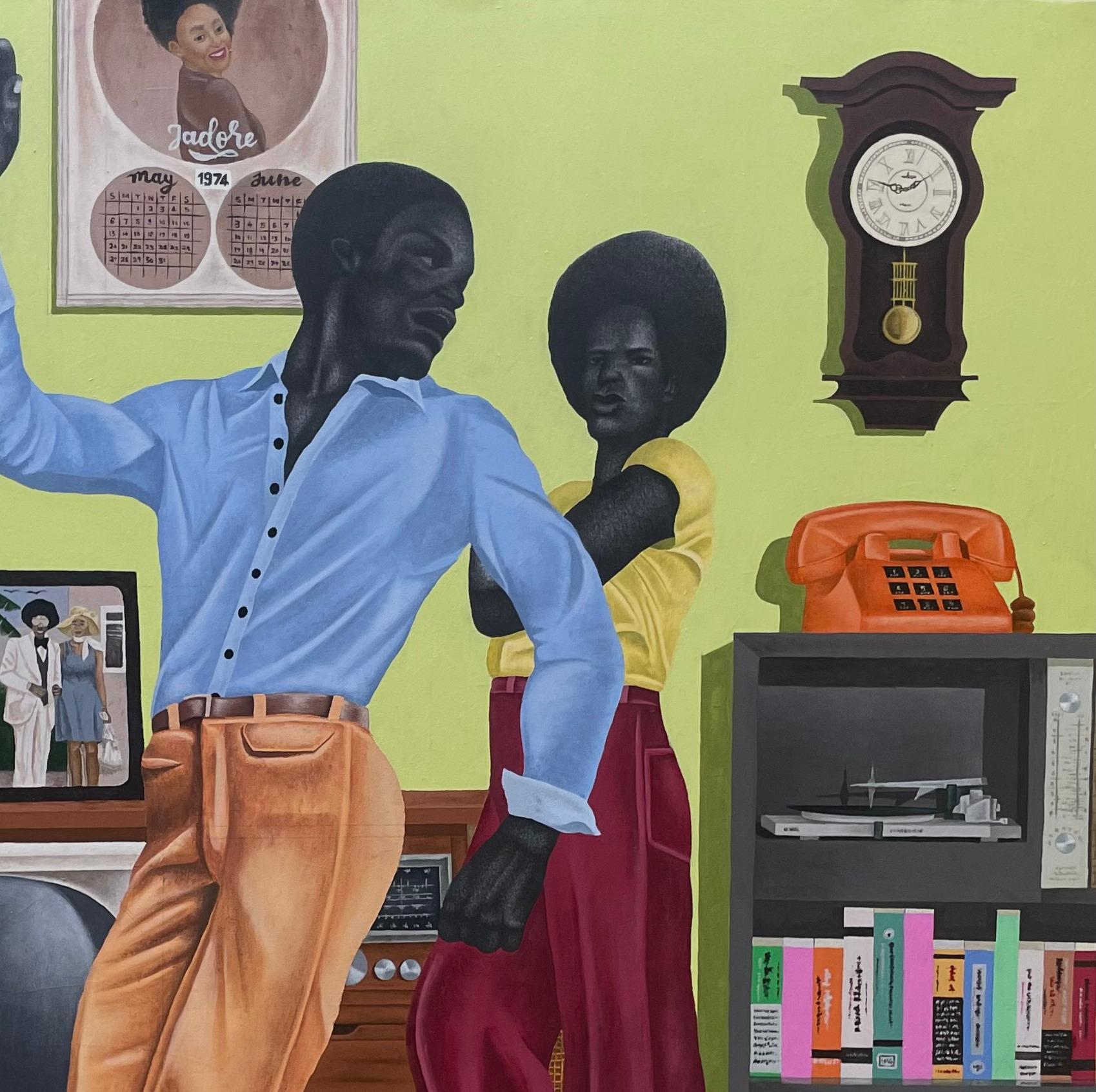 Com'è l'amore nero 3 - XXI secolo, Contemporaneo, Figurativo, Moderno - Portrait Painting Marrone di Alawaye Tope