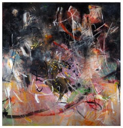 « Always Dancing », huile sur toile abstraite, signée
