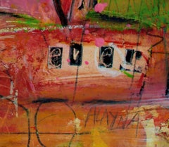 "Forever and Ever " colorful contemporary abstract oil painting