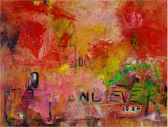 "Forever and Ever " colorful contemporary abstract oil painting