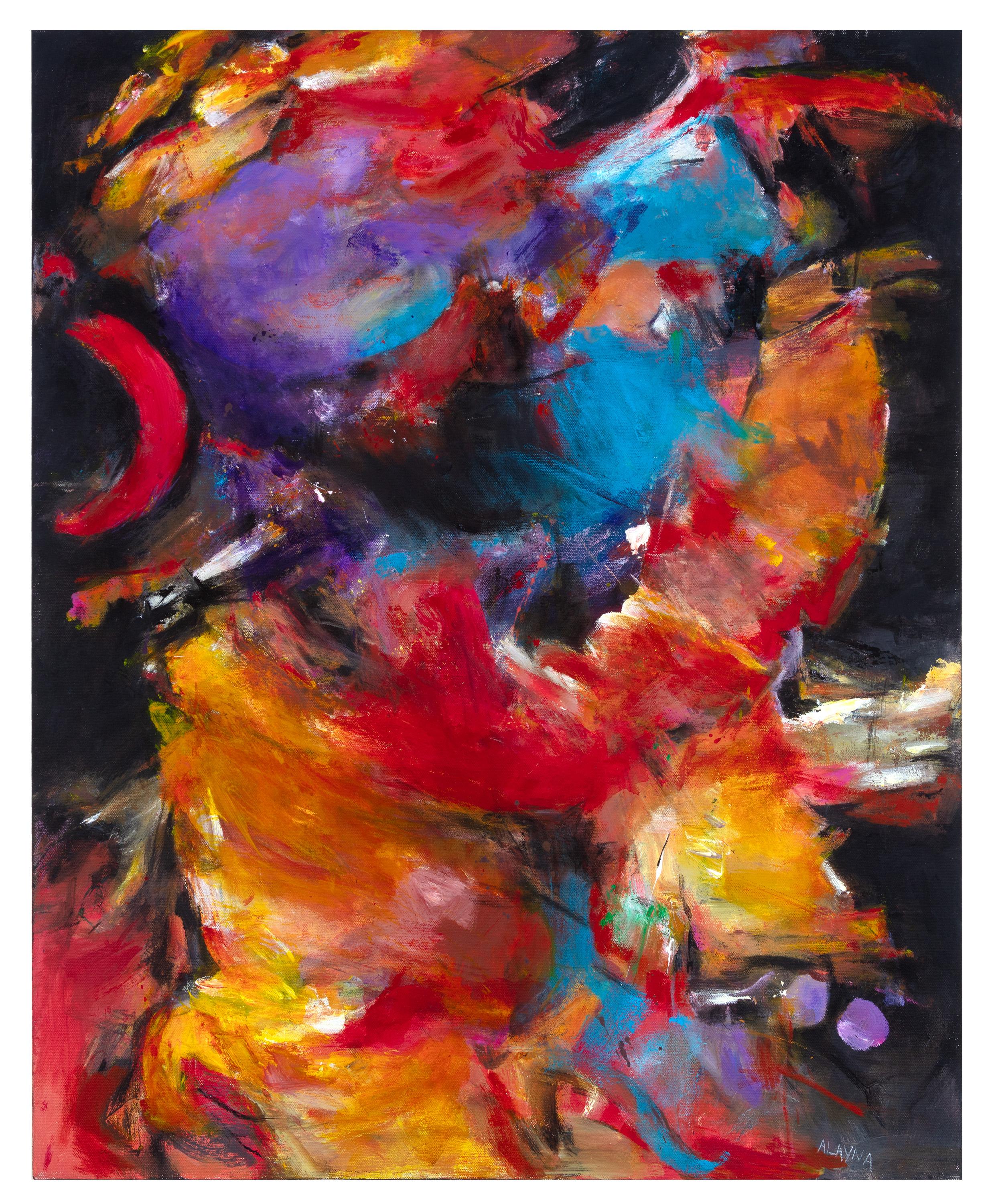 Alayna Rose Abstract Painting – „Erotisches Gedicht II“, abstraktes expressionistisches Ölgemälde auf Leinwand, signiert