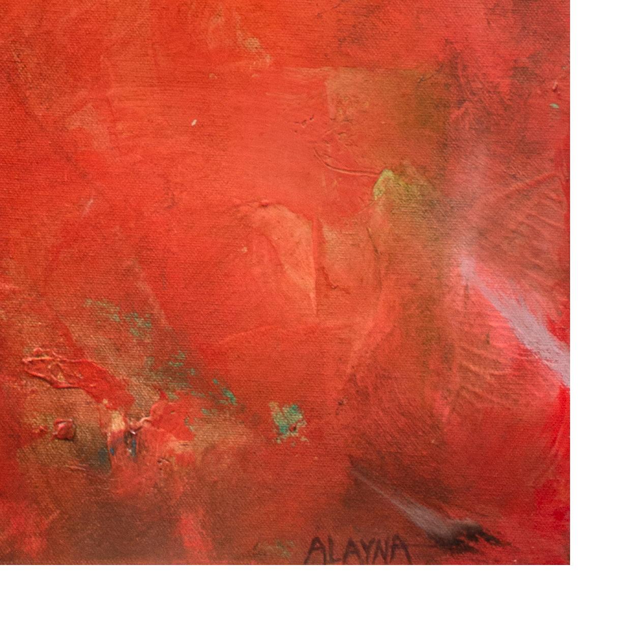 « In Stillness », peinture à l'huile originale signée par Alayna Rose, oiseaux abstraits en vente 1