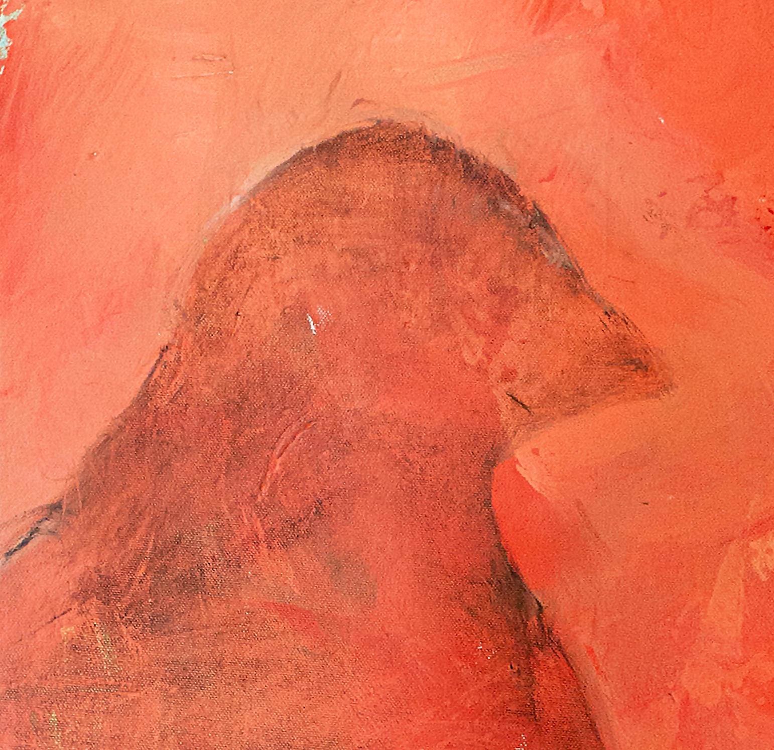 « In Stillness », peinture à l'huile originale signée par Alayna Rose, oiseaux abstraits en vente 2