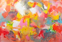 'Ongoing' original signed abstract acrylic painting by Alayna Rose