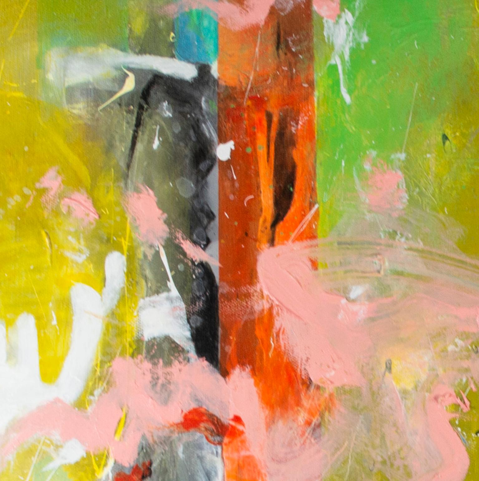 « TimerSign », acrylique abstraite multicolore sur toile signée par Alayna Rose en vente 2