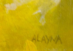 colorful contemporary abstract acrylic painting expressionist busy signed