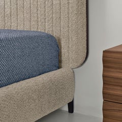 Alba Bouclé Oyster Bed with Havana Walnut Accents