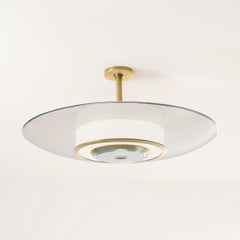 Alba Ceiling Light by Gaspare Asaro-Clear Glass and Satin Brass