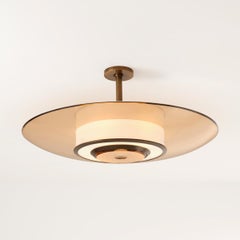 Alba Ceiling Light by Gaspare Asaro-Rose Glass and Bronze