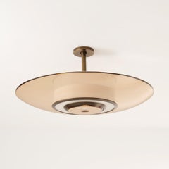 Alba Ceiling Light by Gaspare Asaro-Rose Glass and Bronze