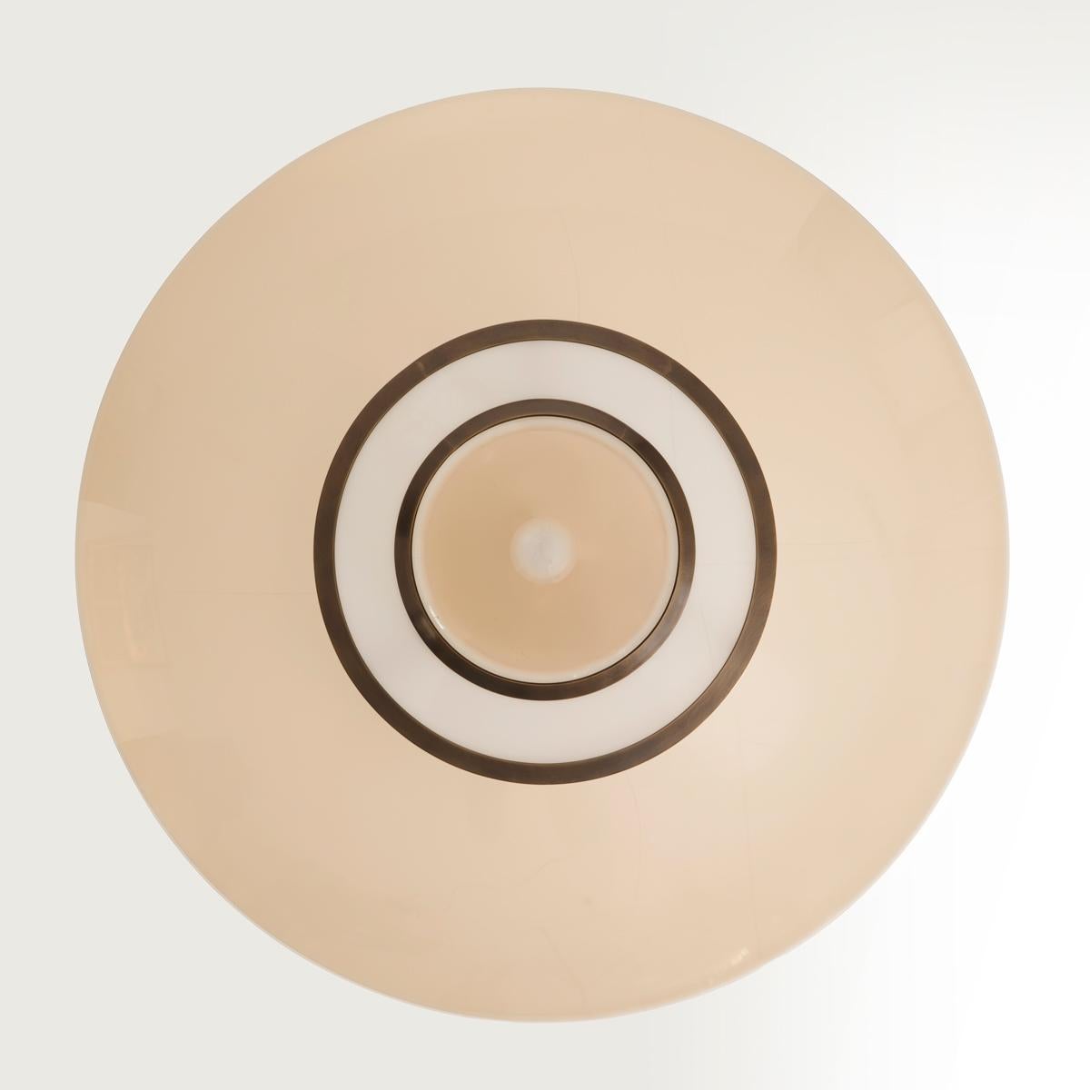 Plafonnier Alba par Gaspare Asaro-Rose, verre et bronze Neuf - En vente à New York, NY