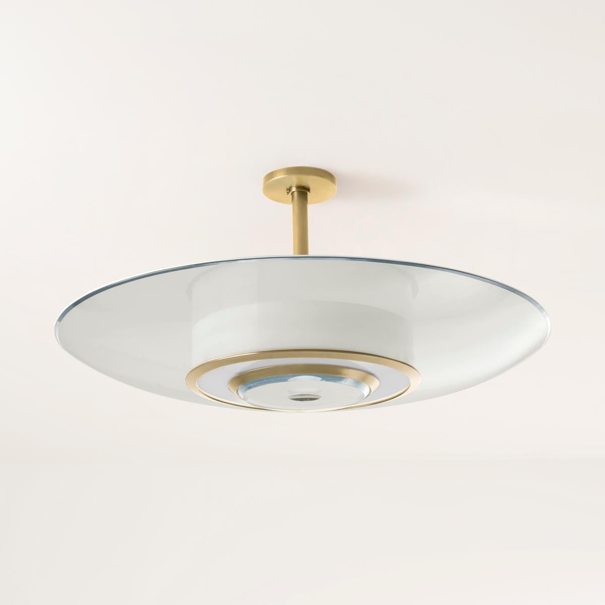 Plafonnier Alba par Gaspare Asaro-Rose, verre et bronze en vente 1
